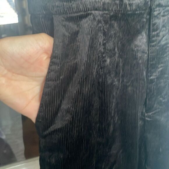 Paige sleeveless black corduroy flare wide leg romper denia jumpsuit chic size 2 - Picture 7 of 12